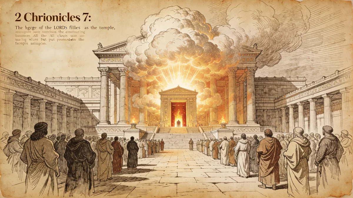 Visual depiction of 2 Chronicles 7