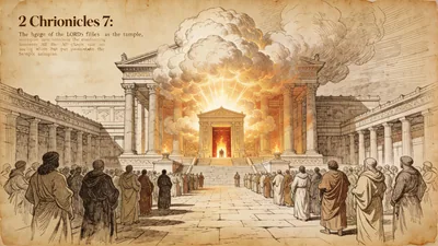 Visual depiction of 2 Chronicles 7
