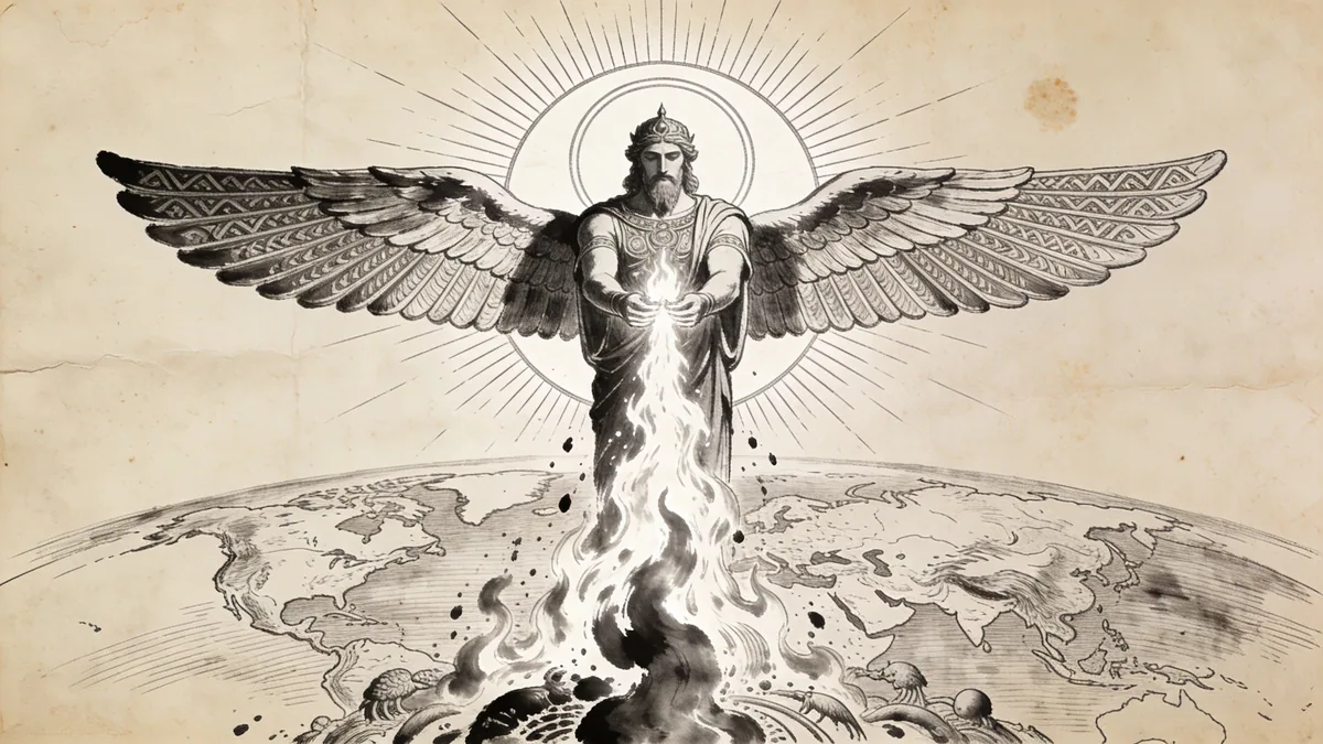 Visual depiction of Ahura Mazda