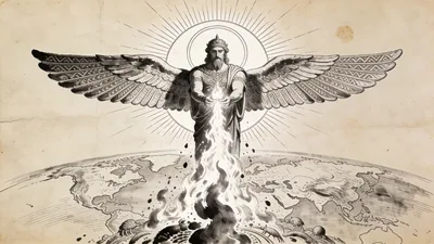 Visual depiction of Ahura Mazda