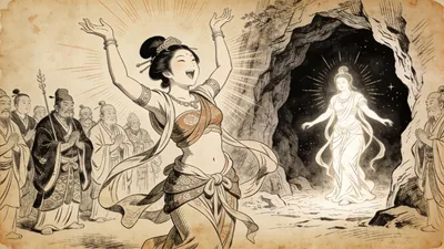 Visual depiction of Ame-no-Uzume