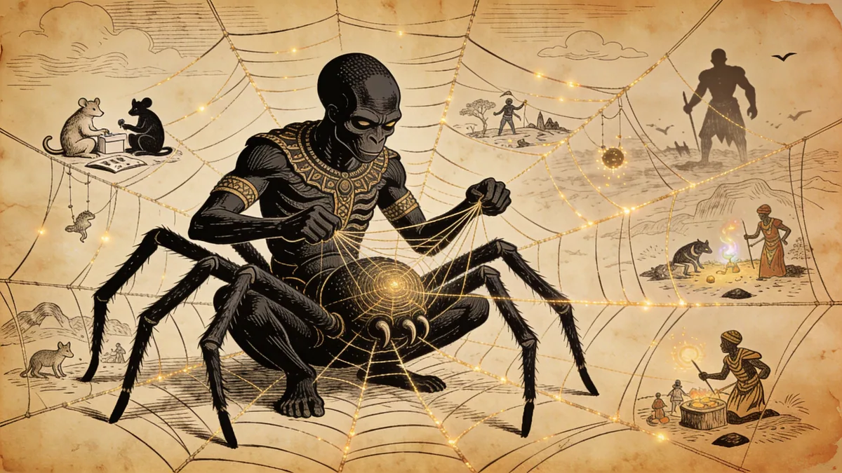Visual depiction of Anansi as Story Keeper