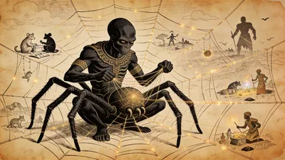 Visual depiction of Anansi as Story Keeper