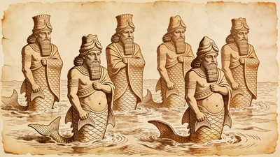 Visual depiction of The Apkallu sages