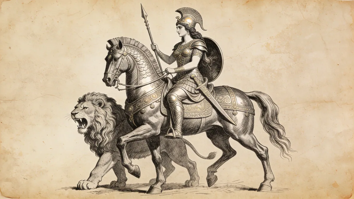 Visual depiction of Ashtart in her war aspect