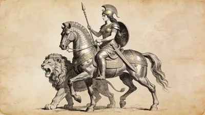 Visual depiction of Ashtart in her war aspect