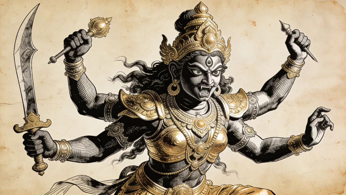 Visual depiction of Bhadrakali