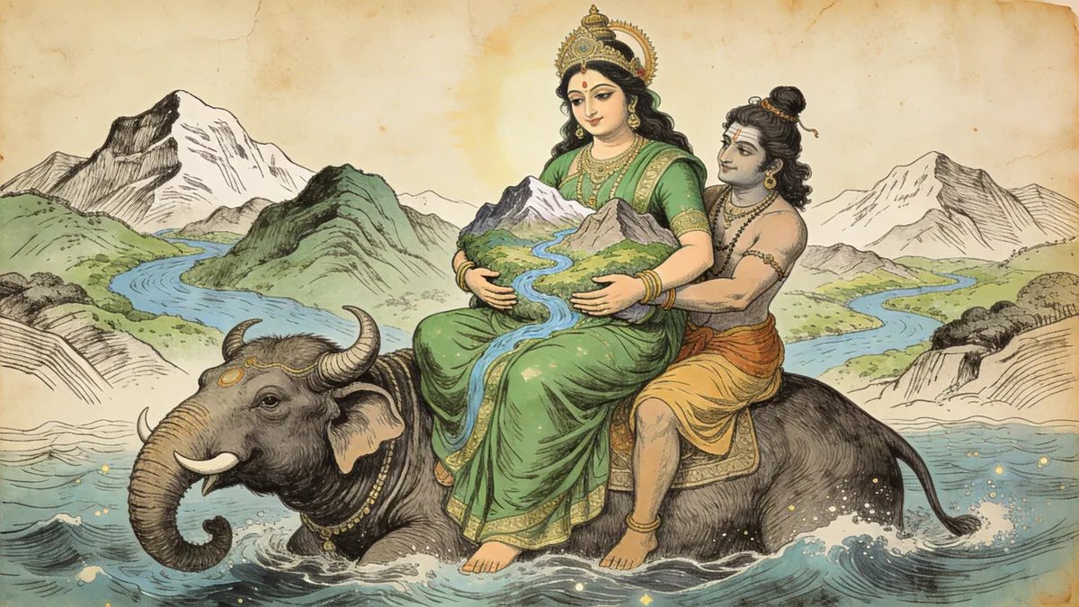Visual depiction of Bhu Devi