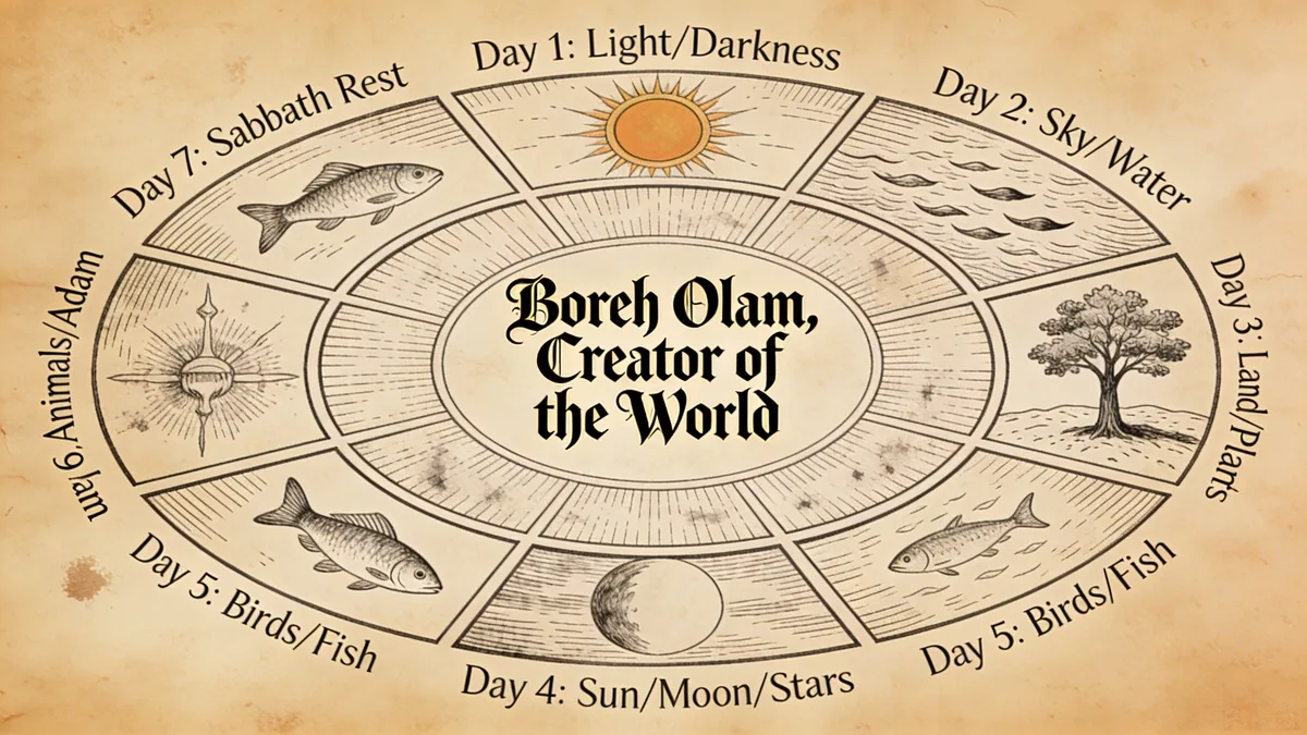 Visual depiction of Boreh Olam