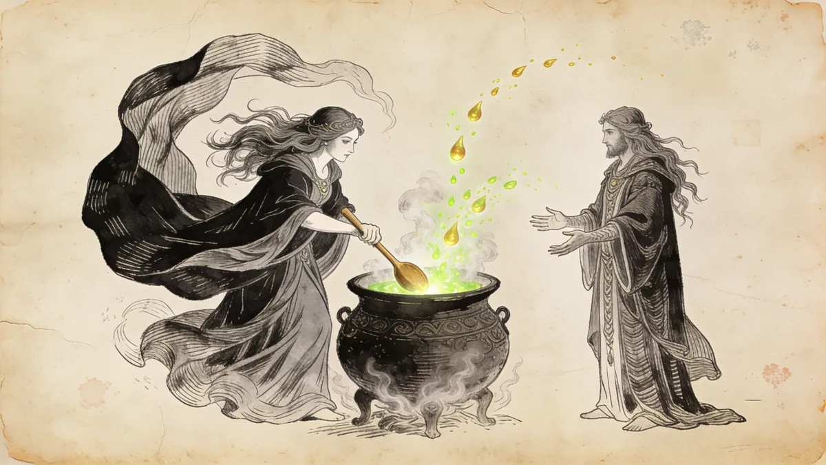 Visual depiction of Ceridwen
