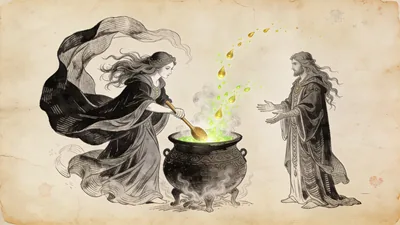 Visual depiction of Ceridwen