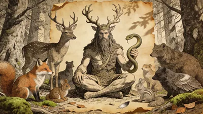 Visual depiction of Cernunnos