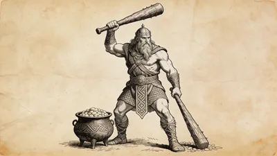 Visual depiction of The Dagda