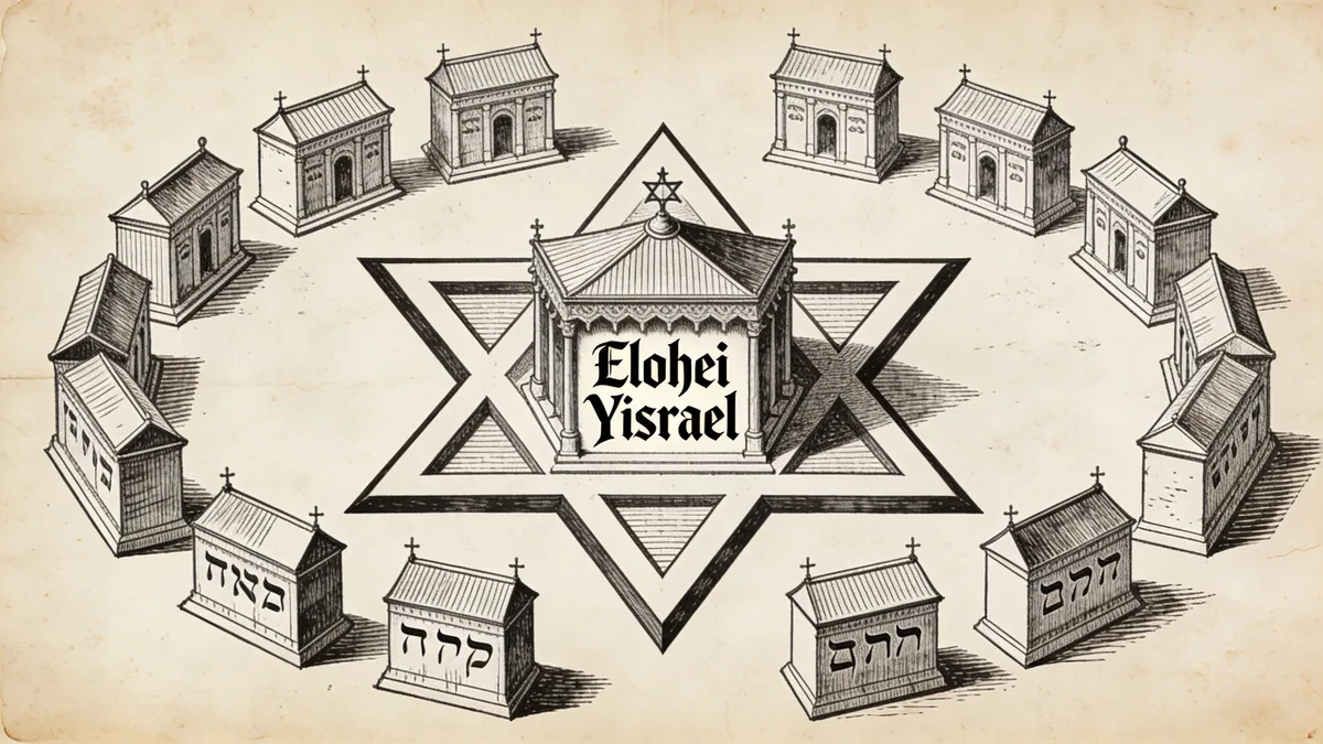 Visual depiction of Elohei Yisrael