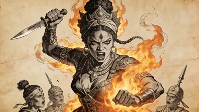 Visual depiction of Ezili Dantor as warrior protector