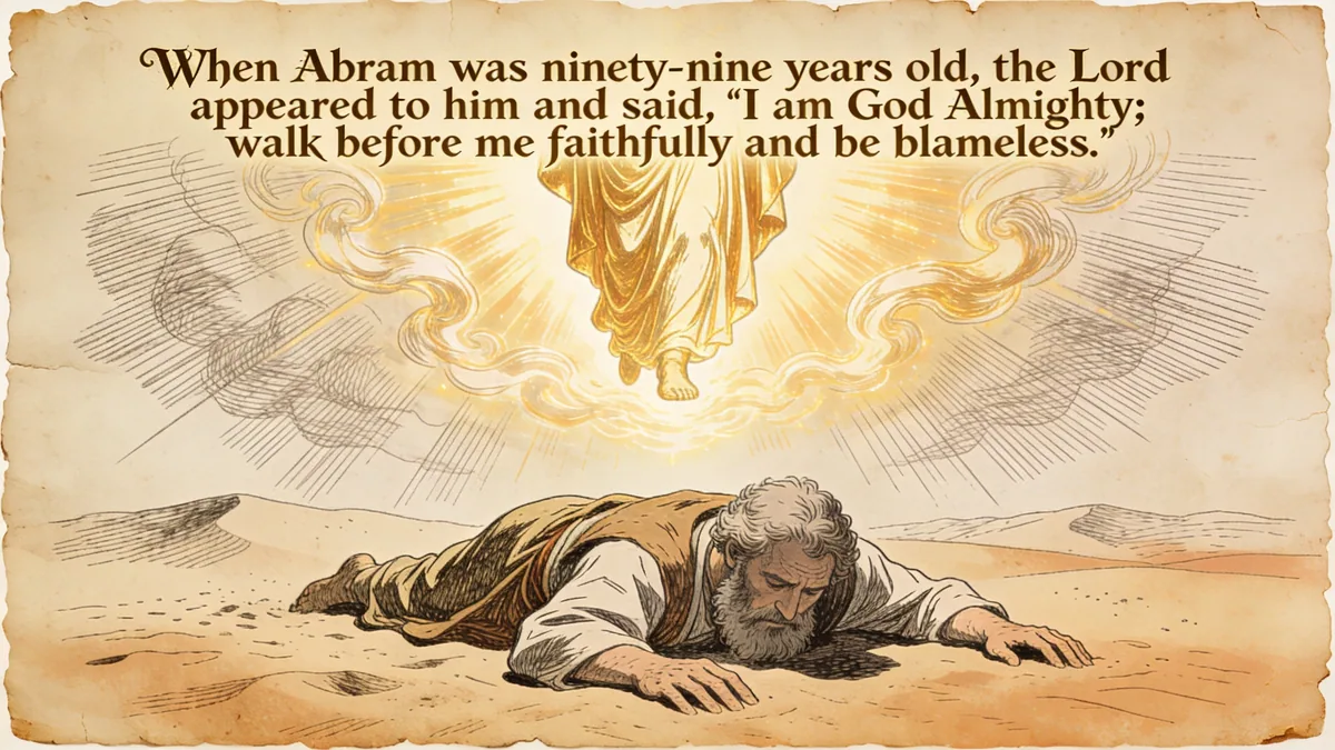 Visual depiction of Genesis 17:1
