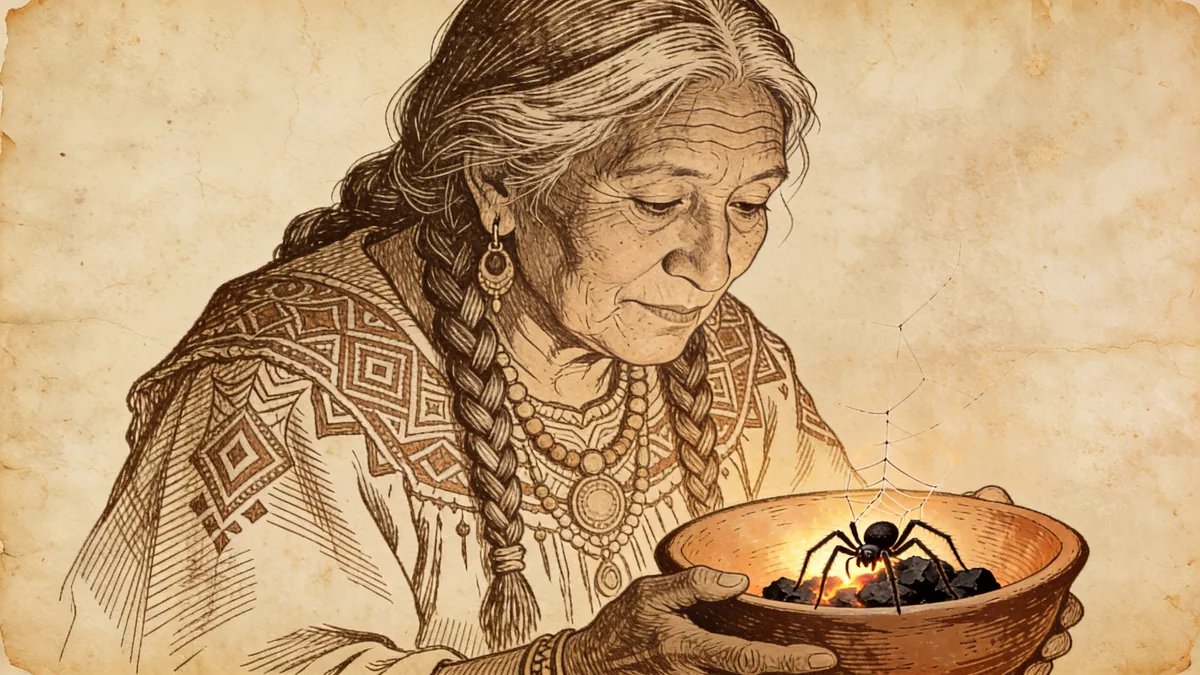 Visual depiction of Grandmother Spider