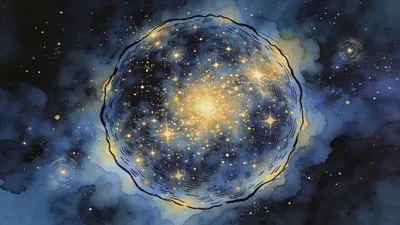 Visual depiction of A globular star cluster