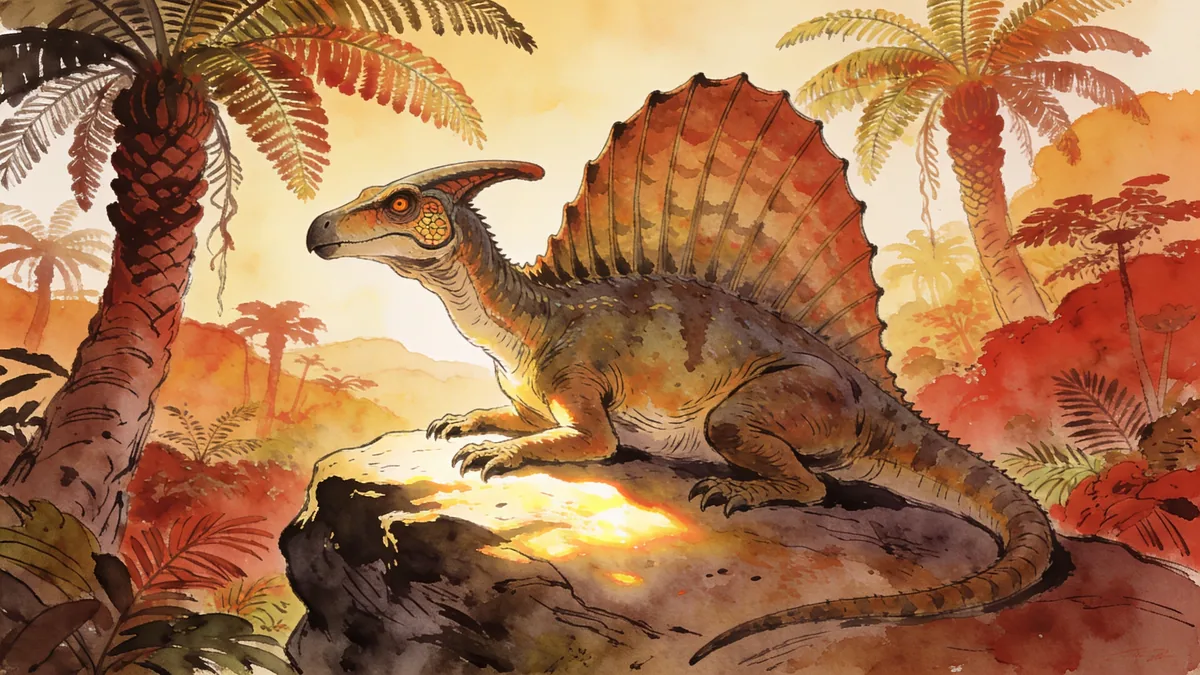 Visual depiction of A Permian landscape before the great extinction