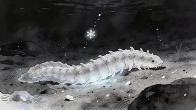Visual depiction of An abyssal plain at crushing depth
