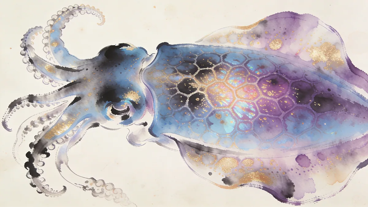 Visual depiction of Cuttlefish skin chromatophores in action