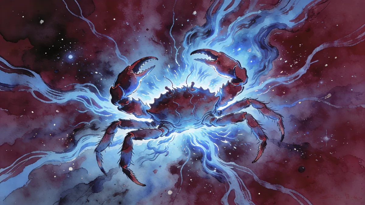 Visual depiction of The Crab Nebula supernova remnant