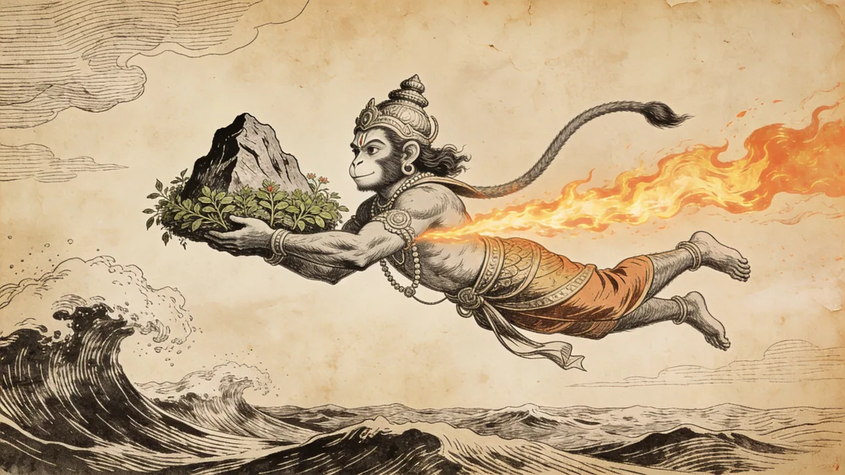 Visual depiction of Hanuman