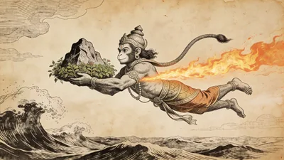 Visual depiction of Hanuman