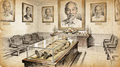 Visual depiction of Ho Chi Minh