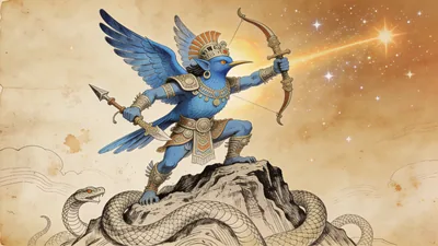 Visual depiction of Huitzilopochtli