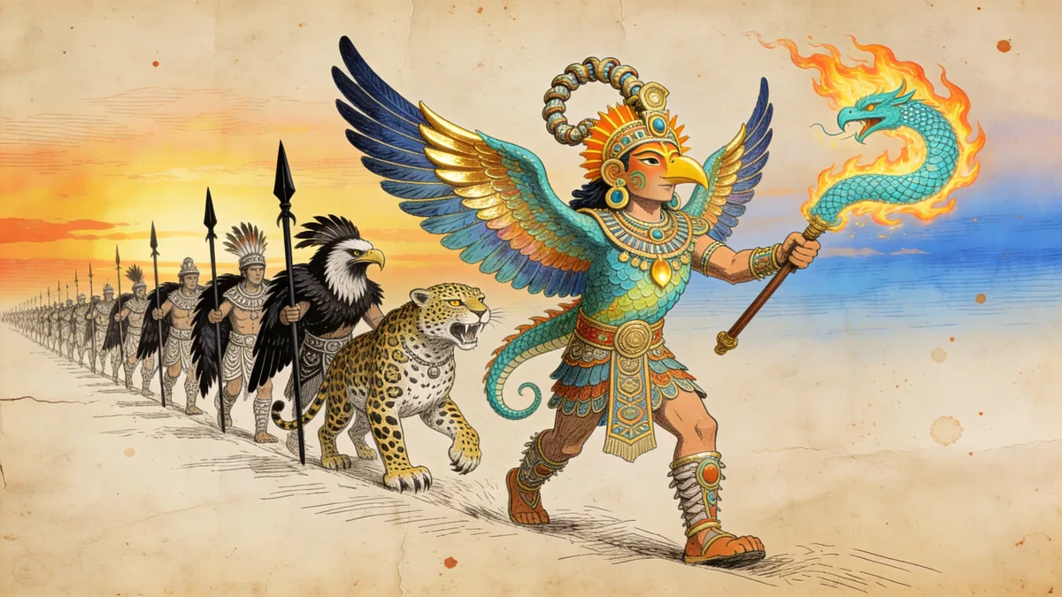 Visual depiction of Huitzilopochtli