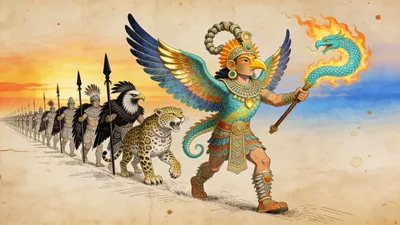 Visual depiction of Huitzilopochtli