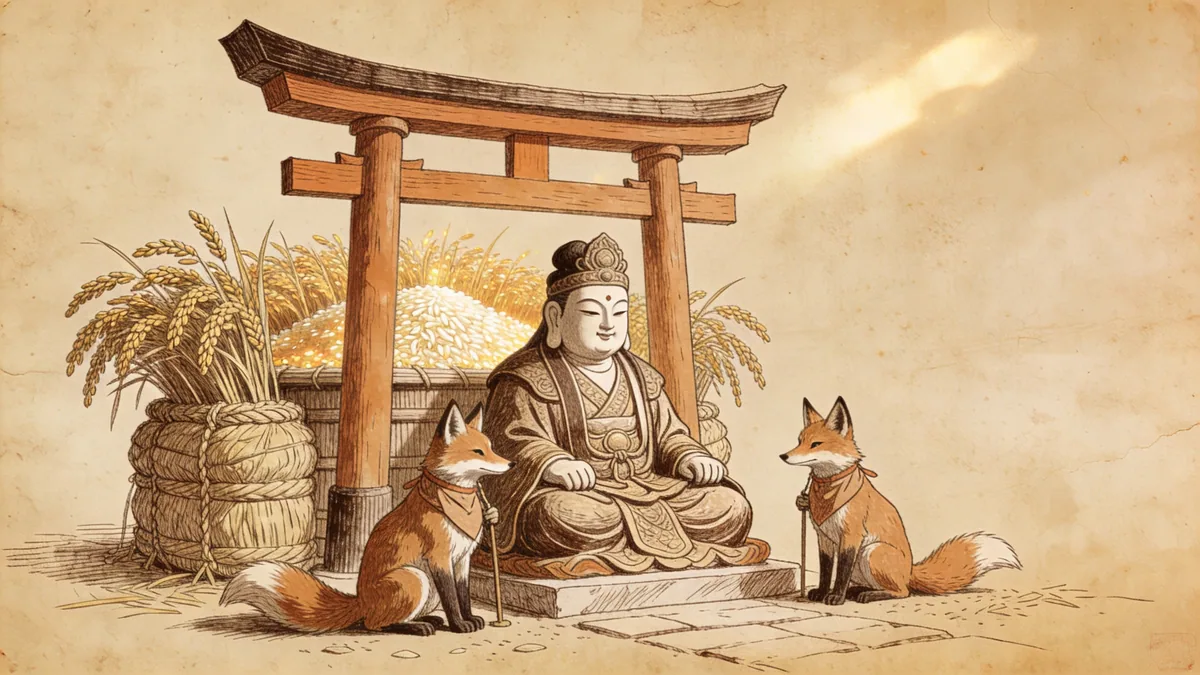 Visual depiction of Inari as household patron