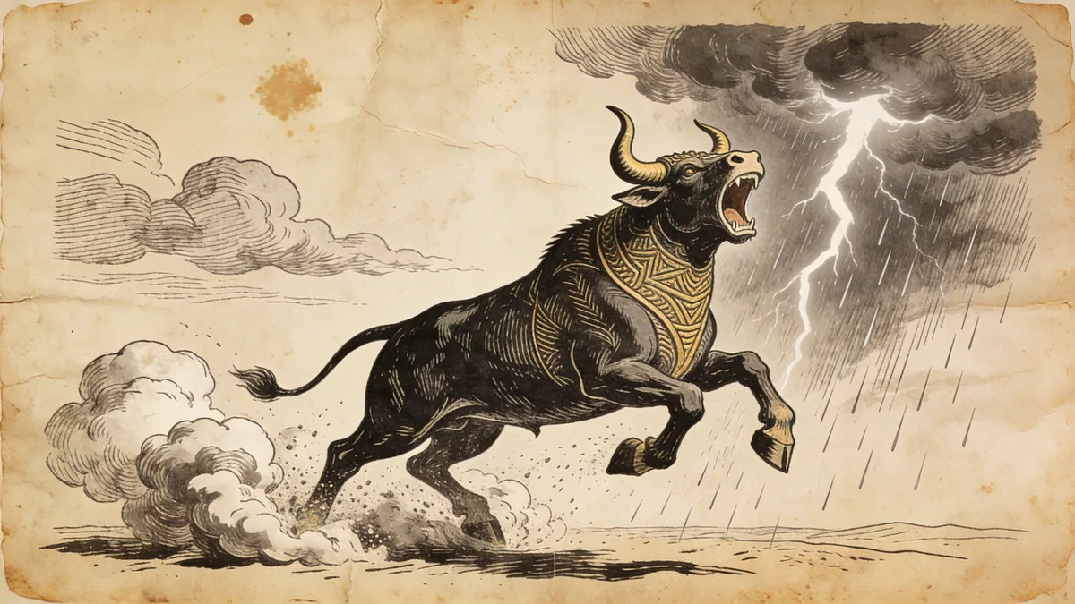 Visual depiction of Ishkur's Sacred Bull