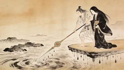 Visual depiction of Izanagi and Izanami