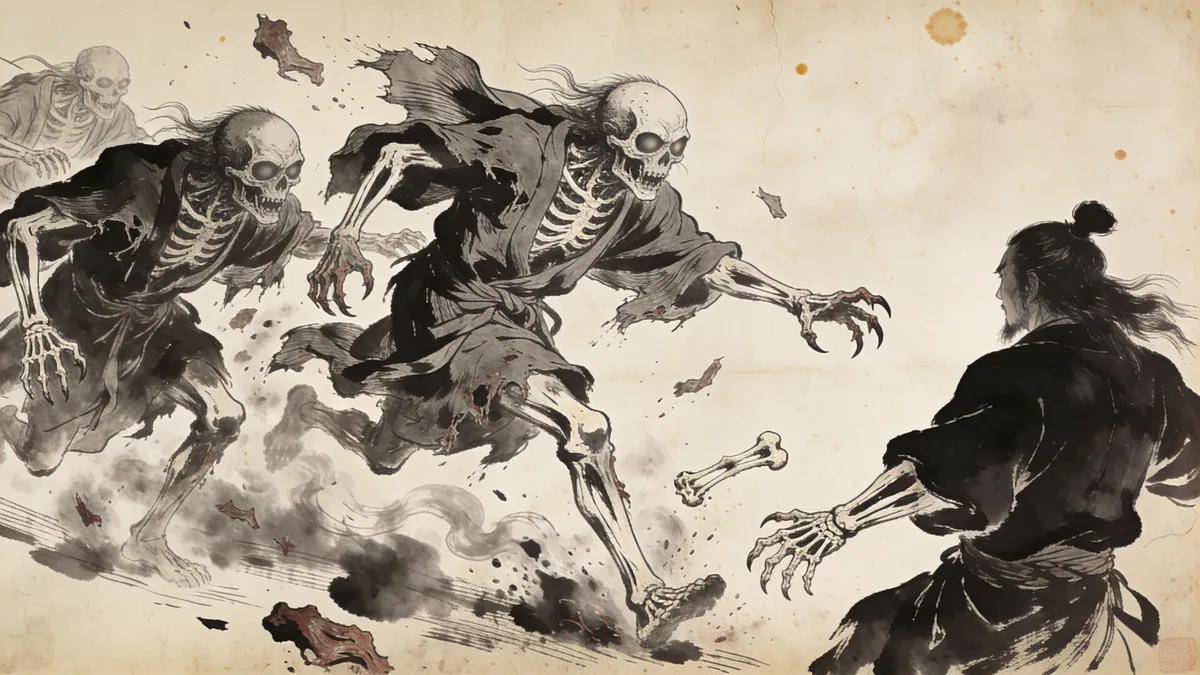 Visual depiction of Izanami's Yomotsu-shikome