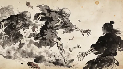 Visual depiction of Izanami's Yomotsu-shikome