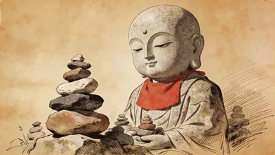 Visual depiction of Jizo as child protector