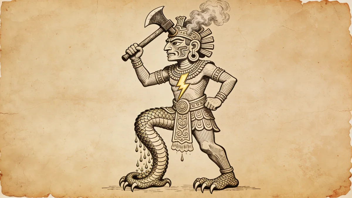Visual depiction of K'awiil