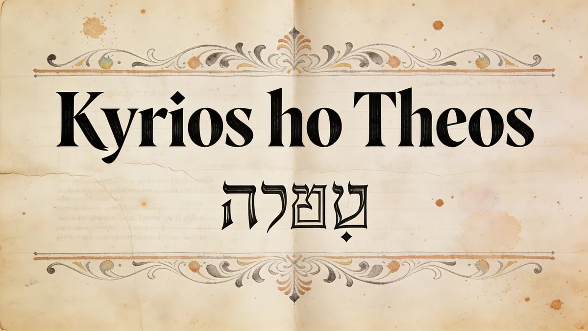 Visual depiction of Kyrios ho Theos