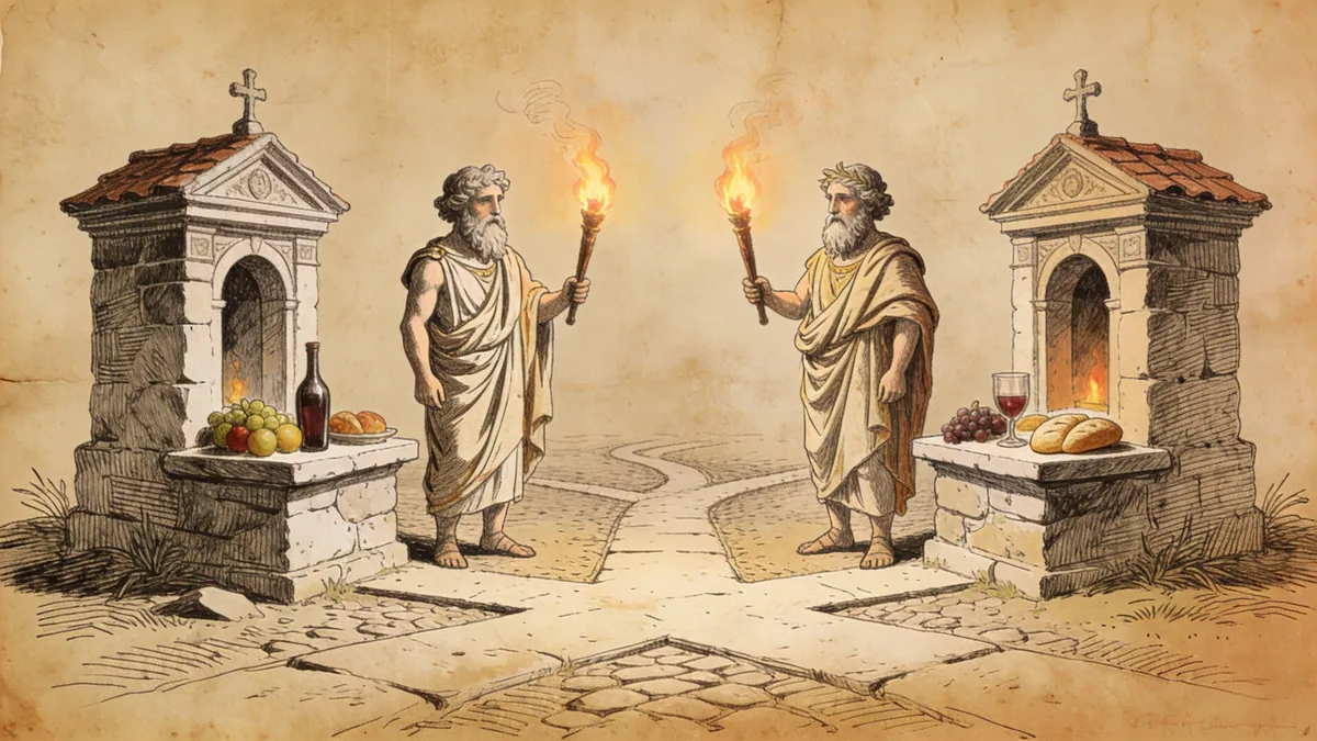 Visual depiction of Lares Compitales