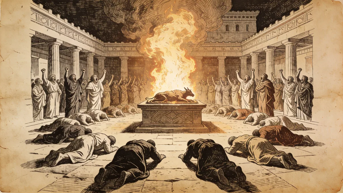 Visual depiction of Leviticus 9