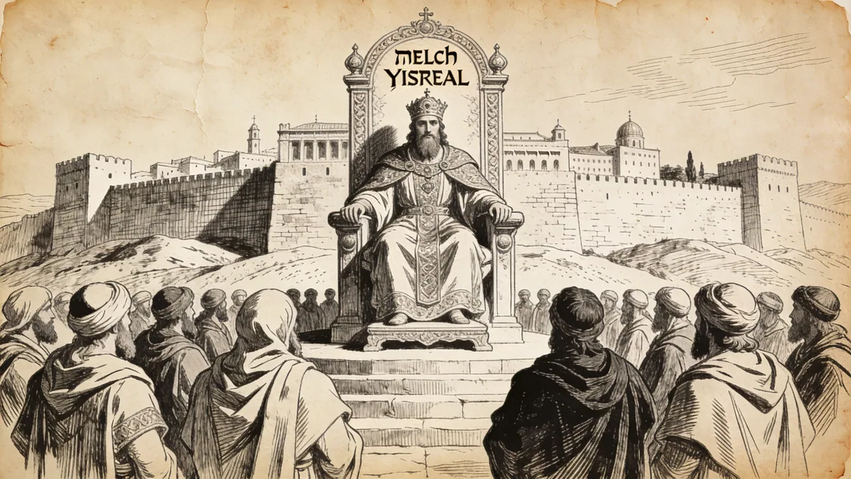 Visual depiction of Melech Yisrael