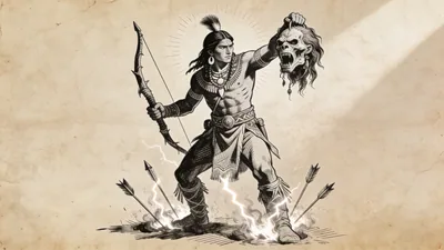 Visual depiction of Naayéé' Neizghání