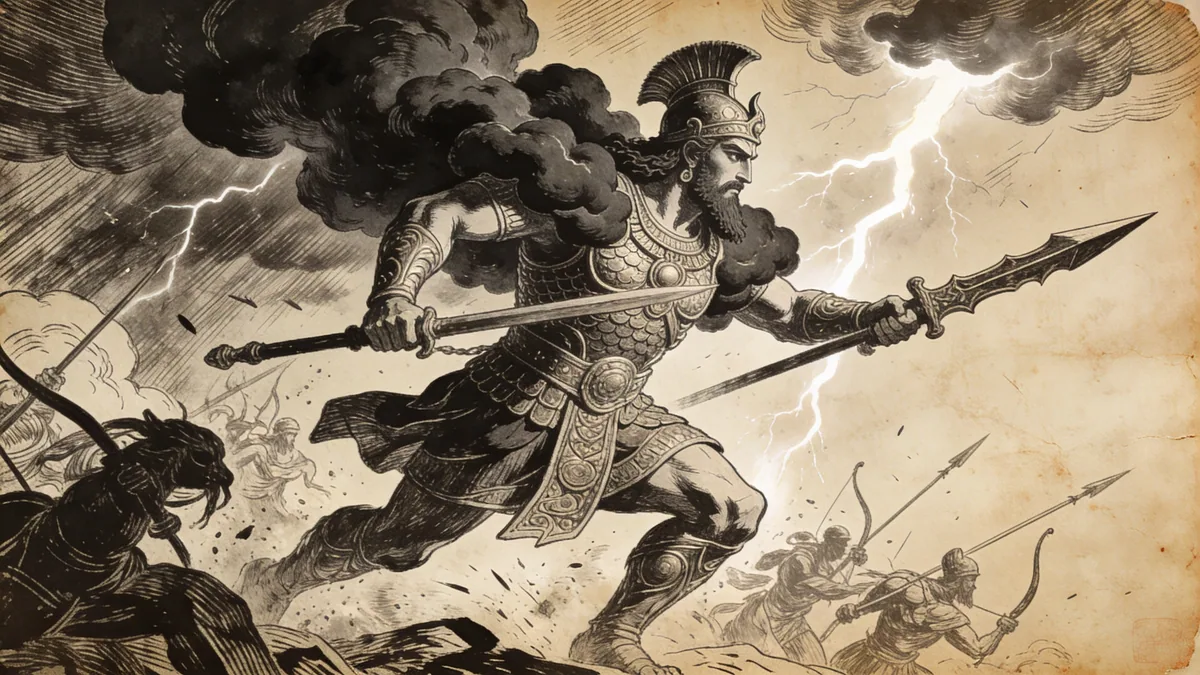 Visual depiction of Ninurta as Storm Warrior