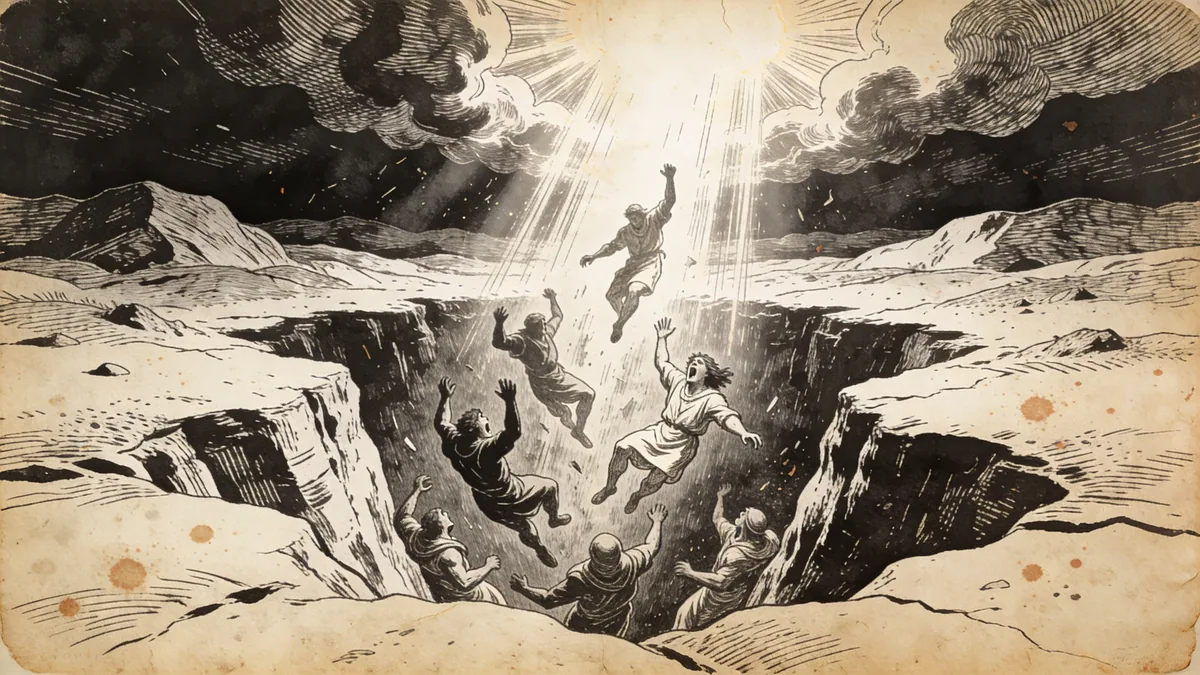 Visual depiction of Numbers 16