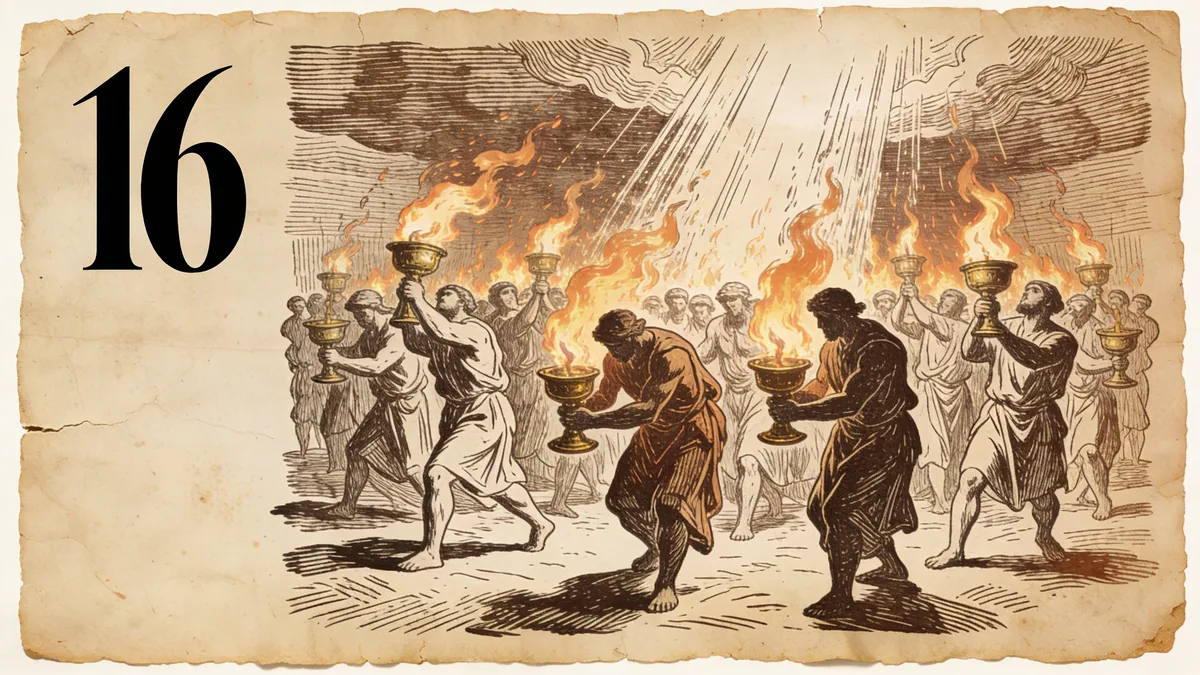 Visual depiction of Numbers 16