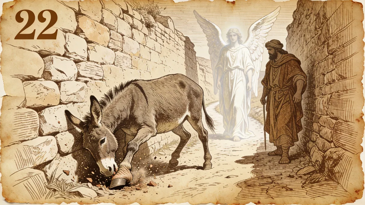 Visual depiction of Numbers 22