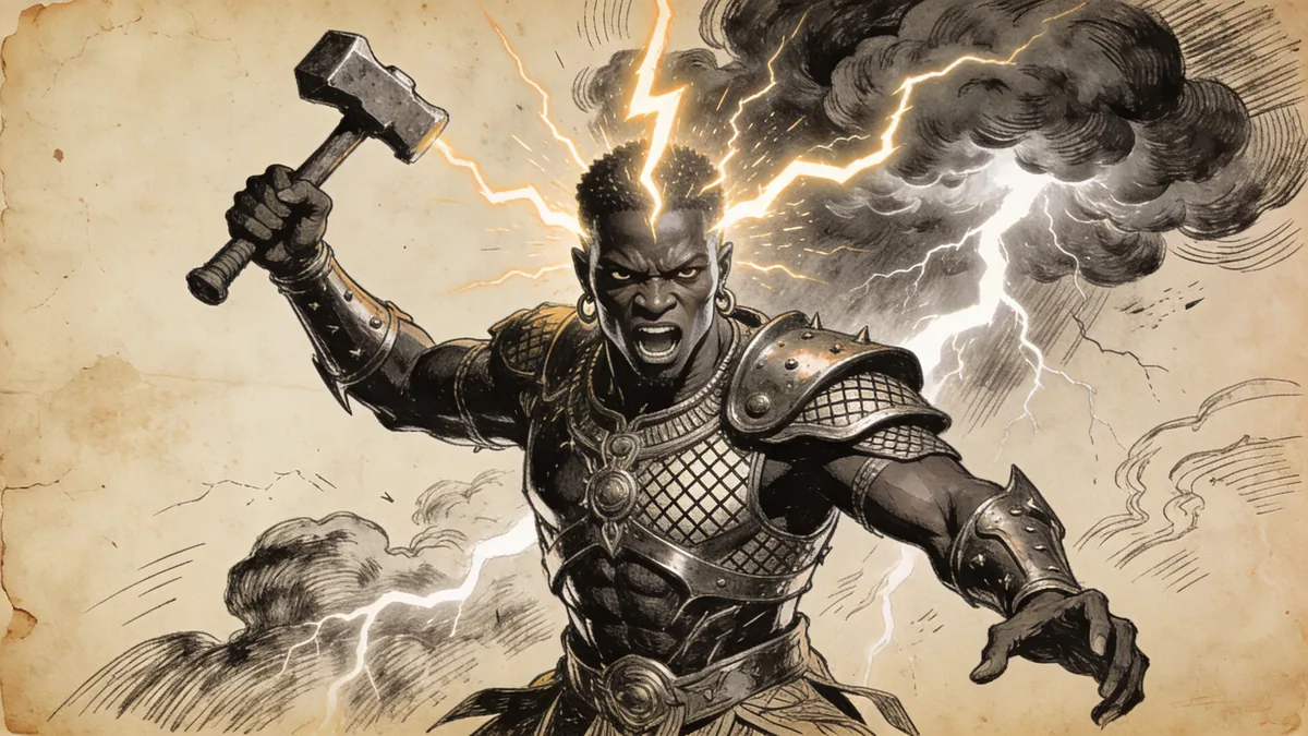 Visual depiction of Ogun Shango