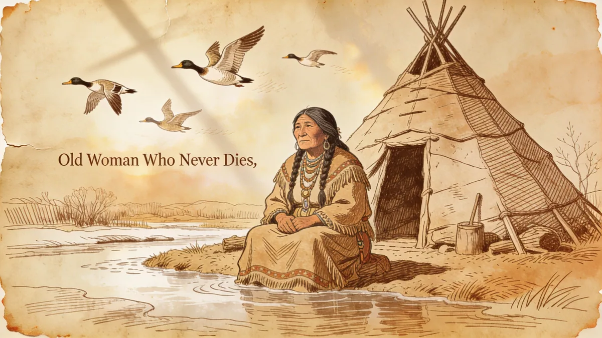 Visual depiction of Old Woman Who Never Dies